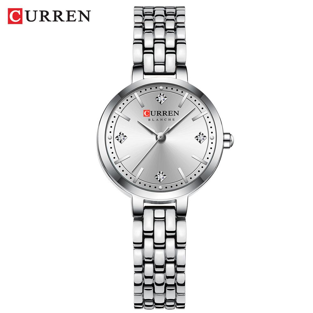 CURREN 9106 Women's Waterproof Quartz Watch with Steel Band
