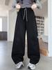 2025 Girls' Autumn Scimitar Cuffed Sweatpants - Casual, Medium and Large Sizes for Spring/Autumn