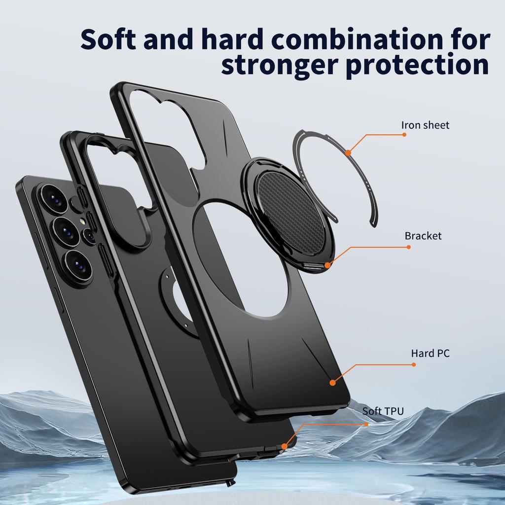 Applicable to Samsung S26Ultra case phone case holder car magnetic suction A57/A56 anti-drop protective case