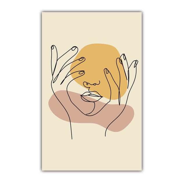 Nordic Abstract Art Figure Canvas Painting Minimalist Lines Matisse Poster Office Living Room Bedroom Home Decoration Mural No Frame