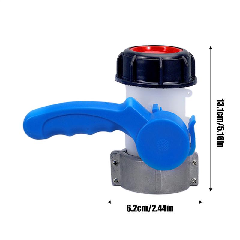 Tote Adapter 2.4-Inch Coarse Thread Plastic DN40 Garden Butterfly Valve For Water Tank Container 1000L Portable Accessory