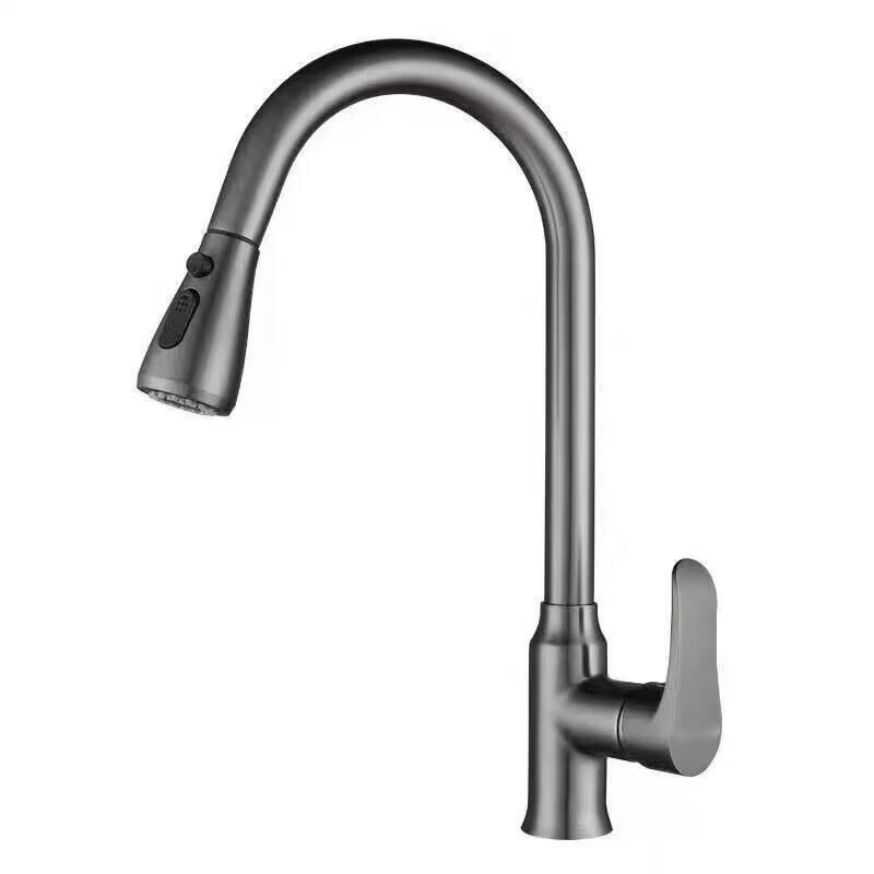 Minxi Pull-Out Copper Kitchen Faucet