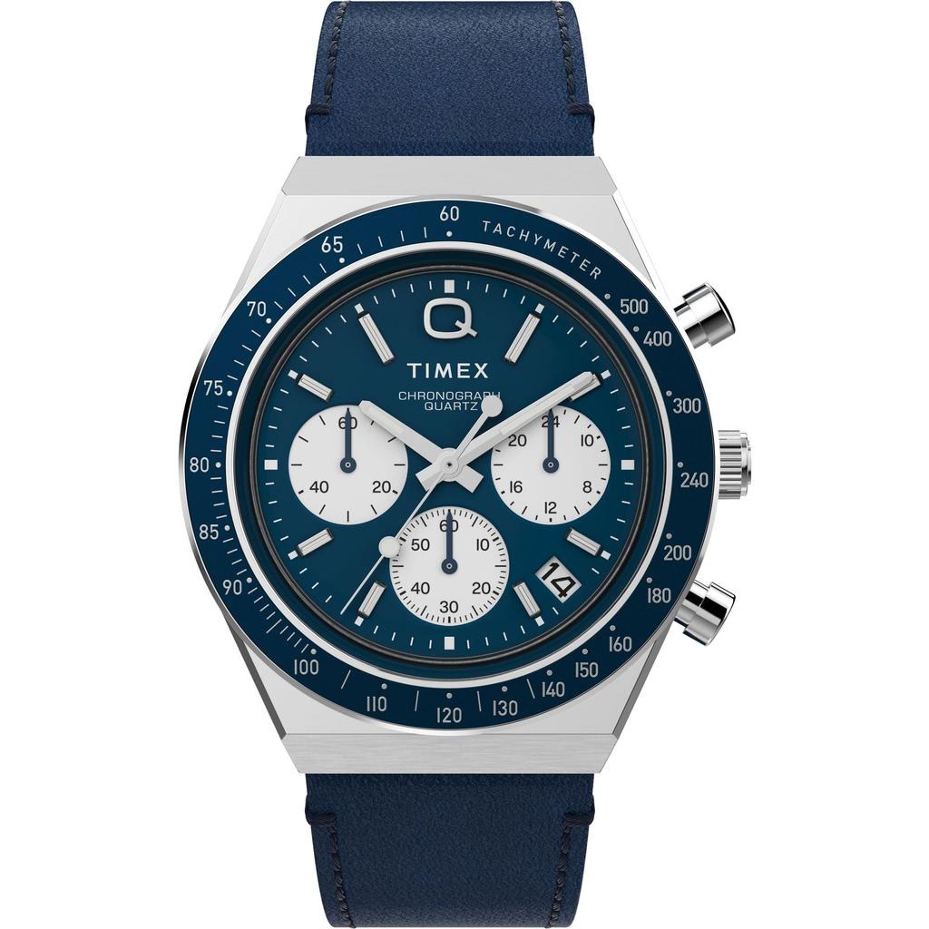Watch Q Diver inspired Chrono Blue Dial Stainless Steel Mineral Glass Quartz Watch Brand TW2W51700 Blue [TIMEX] Men's [Item]