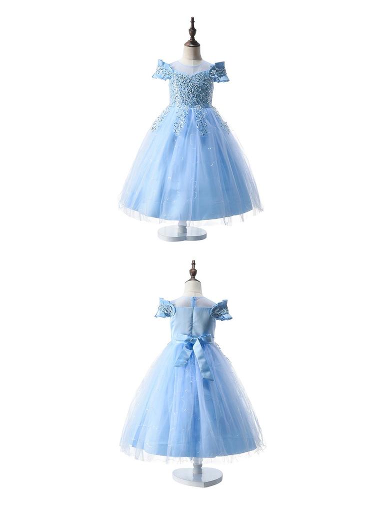 Girls' High-End Piano Performance & Birthday Princess Dress