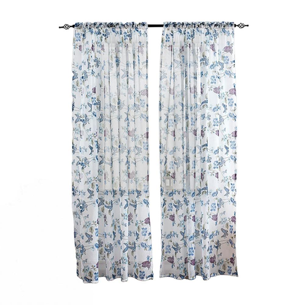 

2 шт. Полупрозрачные шторы с принтом Butterful 1*2.5m