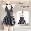 Ladies' Sensual PU Mini Dress & Little Devil Anime Uniform Set