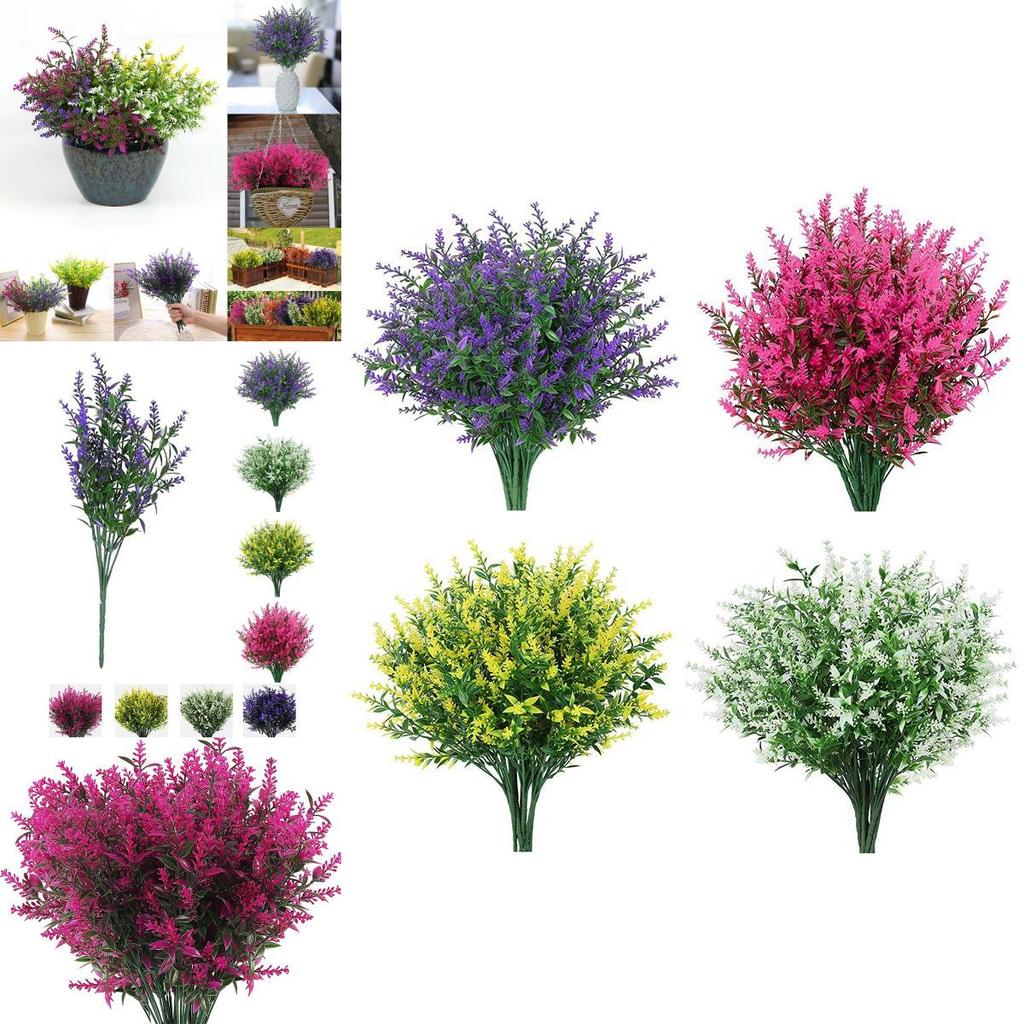 Lifelike Lavender Artificial Flowers For Elegant Garden Porch And Window Decor