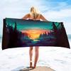 Cyberpunk Style Neon Microfiber Beach Towel, Extra Large Beach Towels Oversized, Lightweight Pool Towels,Quick Dry Bath Towels