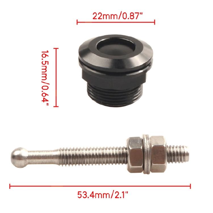 22mm Universal Hood Pin Bonnet Lock Quick Release Push Button Bumper Clip Latch