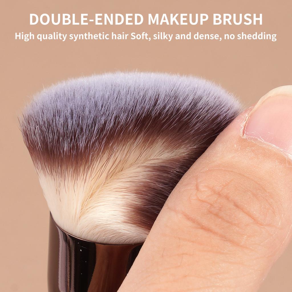 MAANGE 1 PZ Pennello Fondotinta a Doppia Estremità Pennello Contouring Sculpting Pennello Blush in Polvere Pennelli Trucco Strumenti Cosmetici Pennello Viso