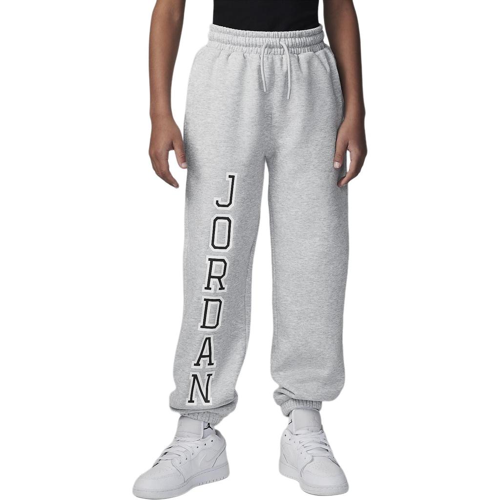 Jordan Full Length Pants Sport Casual Sports Elastic Cuff Fleece Lined Light Heather Gray Teenagers HV1920-063