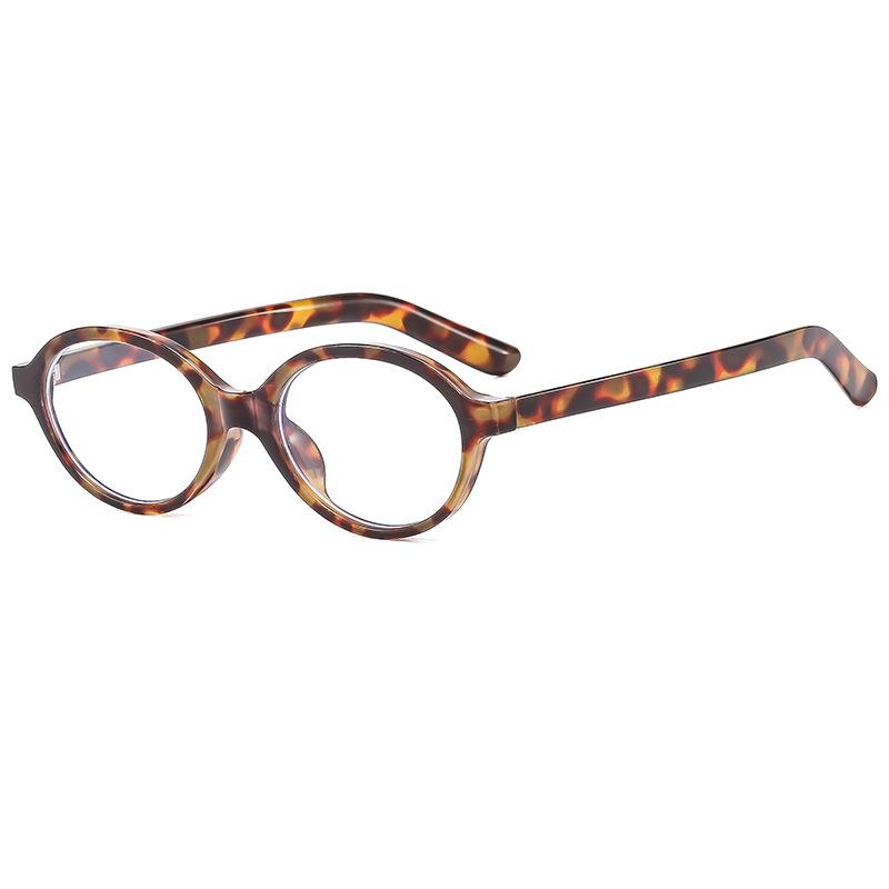 Women's Retro Oval Eyeglass Frame with Anti-Blue Light & Prescription Lens Compatibility