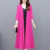 Eleganter Chiffon-Mantel für Damen, Sommer, dünn, lässig, Übergröße, Damen, Sommer, langer Poncho