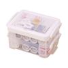 18pcs Portable Needlework Box Three-Layer Sewing Kit Box Sewing Tool Kit  Cross Stitching