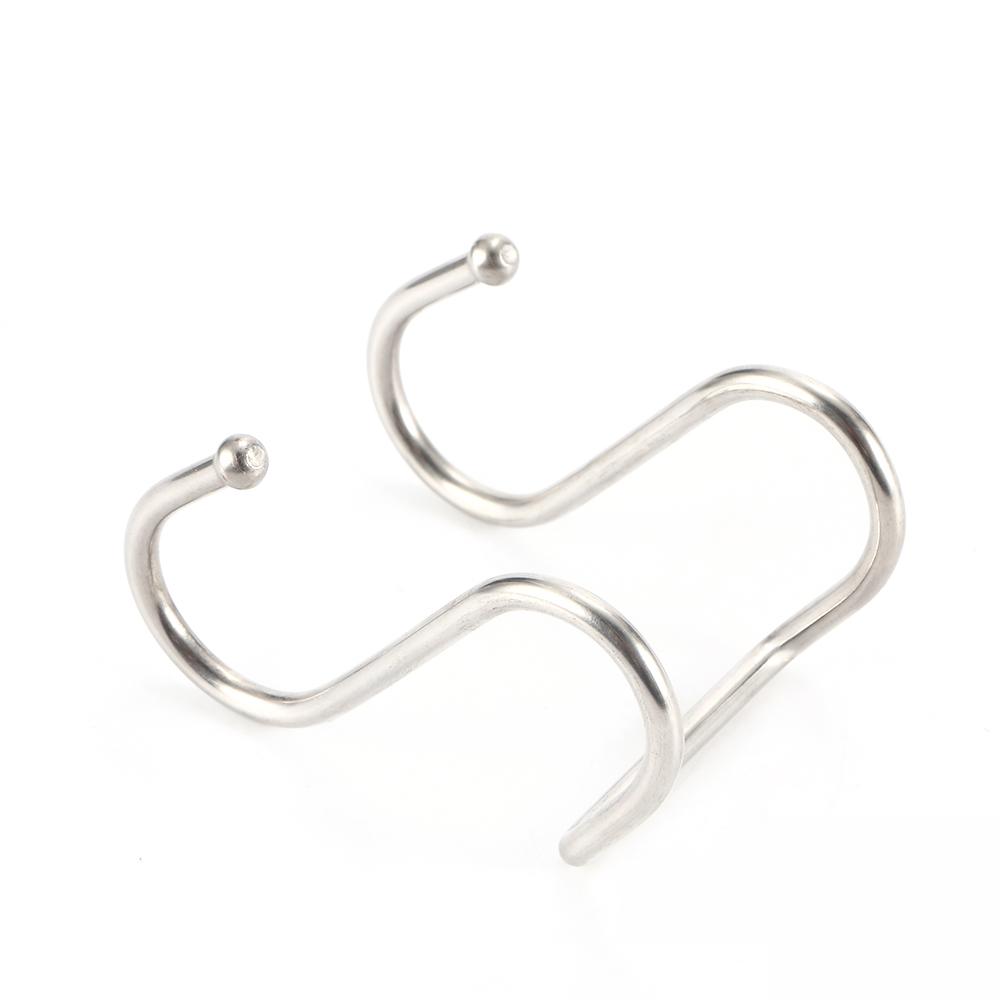Home Cabinet Kitchen Double S Shape Bathroom Stainless Steel Rack Storage Hook Hanger Organizer