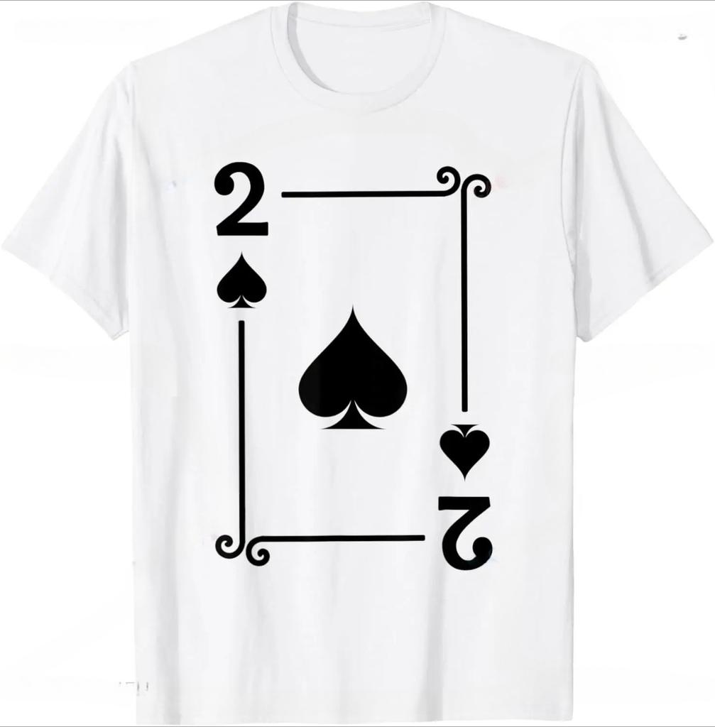 Playing Cards Costume Acekqj1098765432 Diamonds Card Poker Tshirt Unisex Summer Streetwear Tops Camiseta