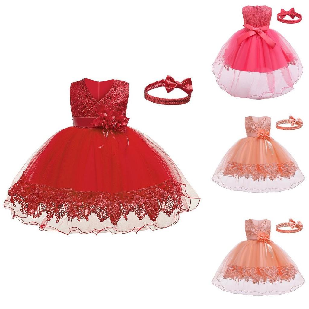 Prinsessenjurk voor Baby Meisjes Met Parels En Kant Voor Lente Zomer Herfst Winter