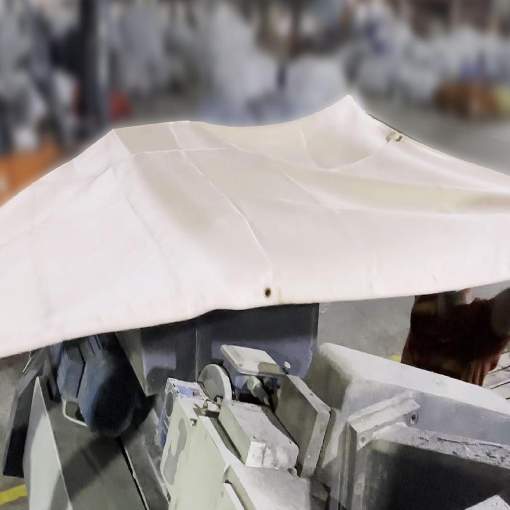 Silicone Glass Welding made of 600 silica heat resistant to durable brass grommets along 81cm x Weldas® LAVAshield® Blanket, 50-1833, g/m2 fabric,
