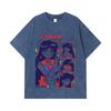275 GSM Washed T-shirts 100% Cotton Rei Hino Print Unisex Heavy Cotton T Shirt