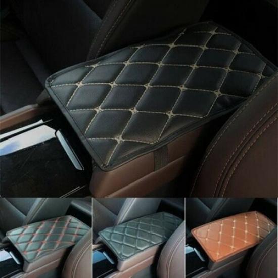 Car Accessories Auto Armrest Pad Cover Cushion Center Console Box PU Leather Mat