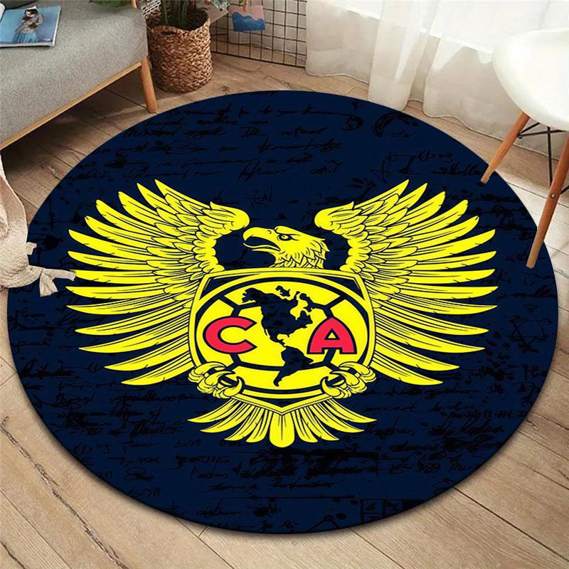 Club America Round Area Rug,Carpet Rug for Living Room Bedroom Sofa Playroom Decor,Non-slip Floor Mat