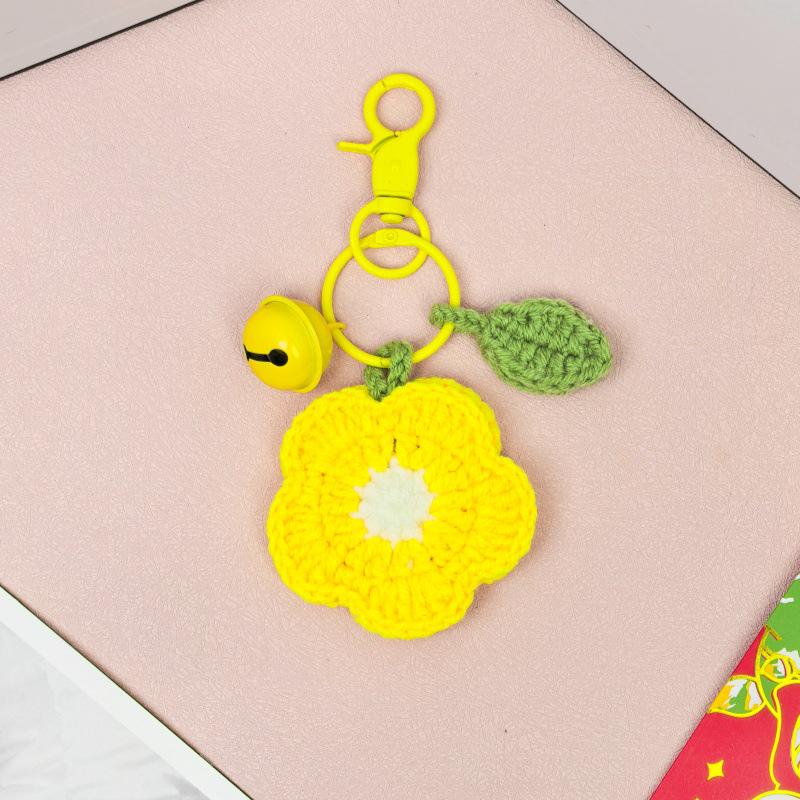 Handwoven Flower Keychain Ring - INS Style, Perfect for Bags and Teacher's Day Gifts