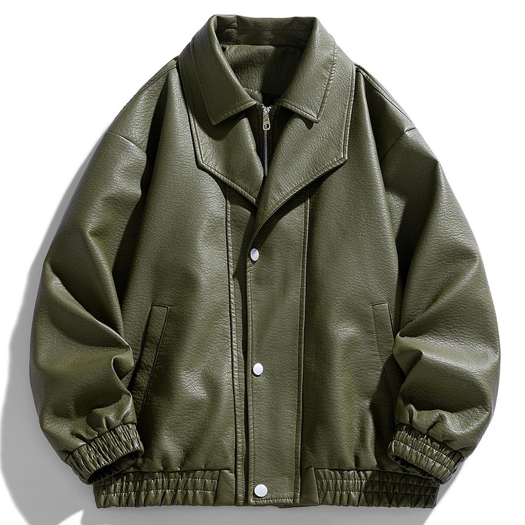 Men's Spring And Fall Stand Collar Long Sleeve Cardigan Jacket Men's Casual Fashion Coat Tops