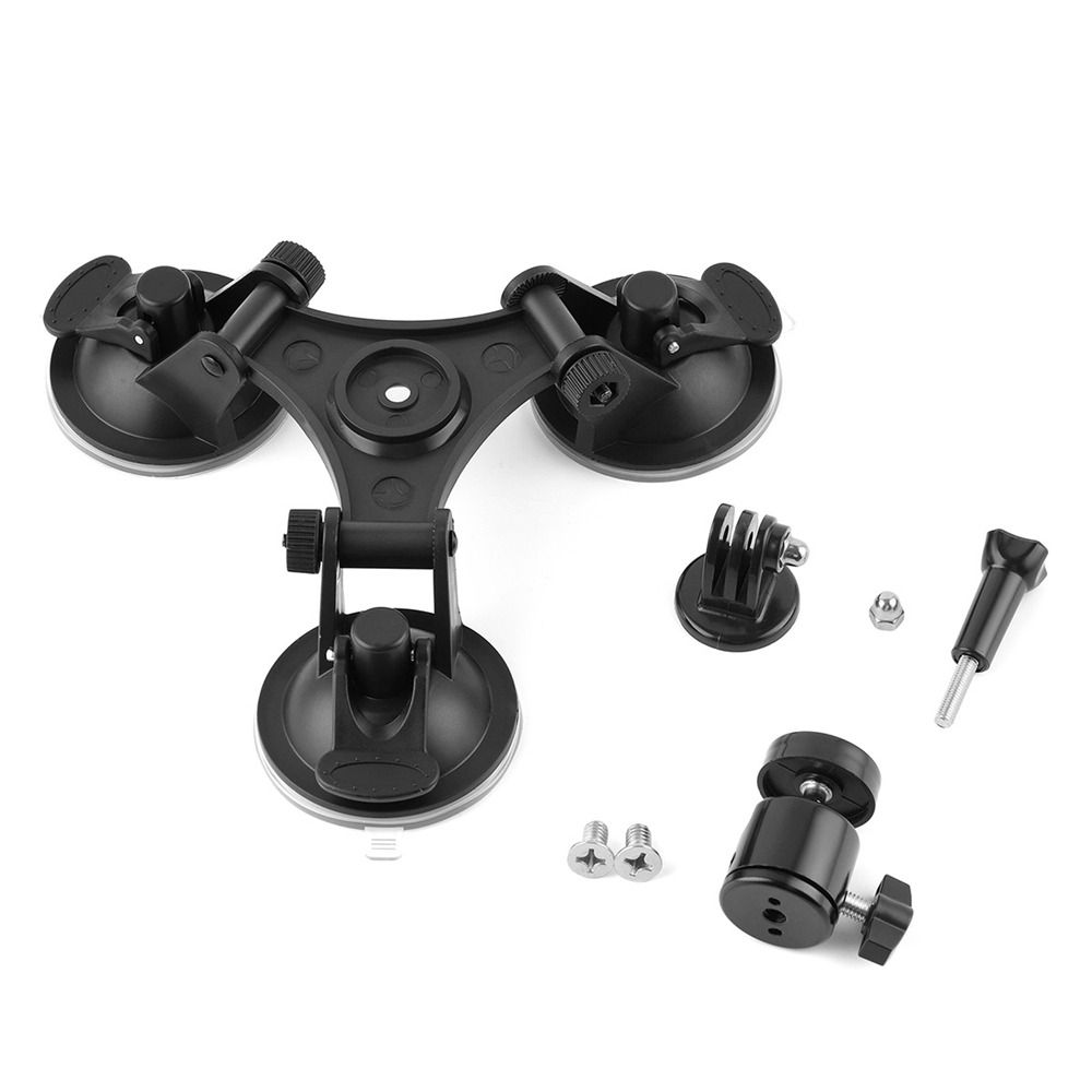 Triple Suction Cup Expansion Adapter Car Mount Holder for DJI Osmo/GoPro Hero 10 9 8 7 6 5
