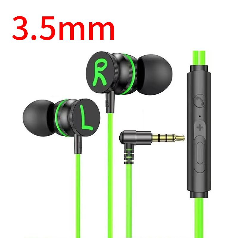Pffee 3.5mm  Type C Hifi Wired Earphones Game Earbuds Super Bass With Microphone Noise Canceling