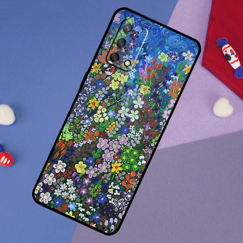 Colourful Flower Painting Art Case For Oppo A6 Pro A5 A18 A38 A58 A78 A98 A54 A74 A94 A17 A57 A80 A60 A40 A96 A76 A16 A15