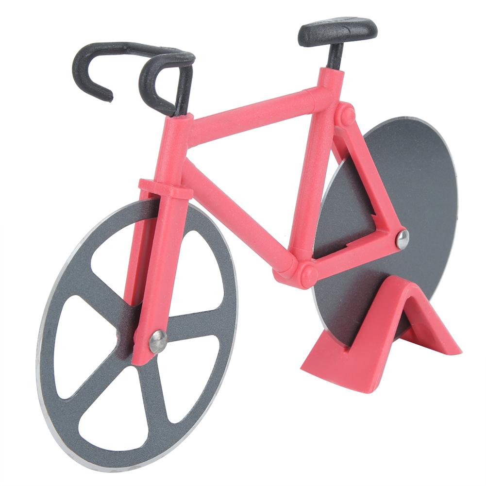 Stainless Steel Innovative Bicycle Shape Pizza Cutter Cutting Tool Kitchen AccessoriesRed