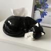 Cute ceramic tissue box Household meal paper storage box European high-end living room coffee table decoration tissue boxes