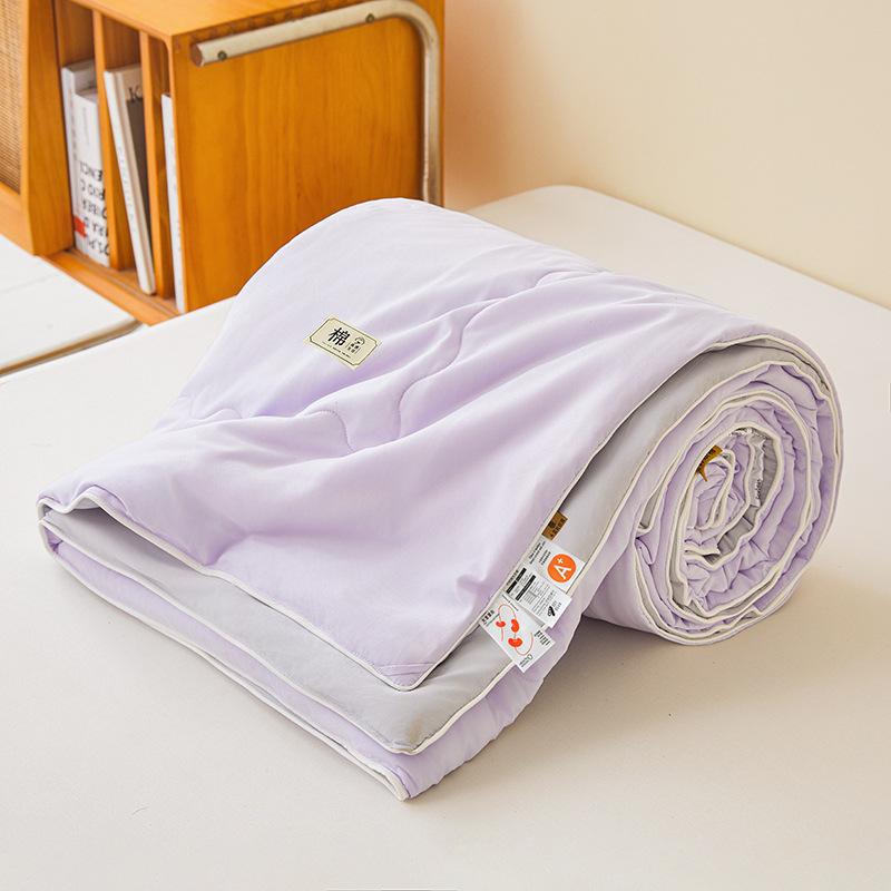 Solid color double-layer yarn summer cool quilt knitted cotton air conditioner quilt cool feeling machine washable
