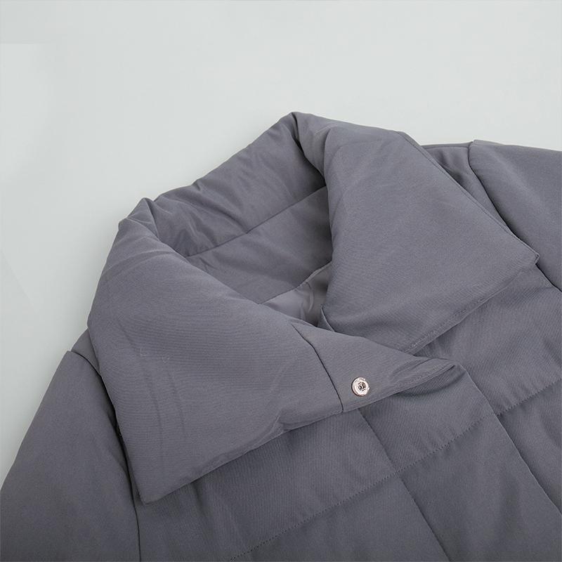 Winter Oversized Warm Long Cotton Padded Coats Women Loose Belt Quilted Parkas Jackets Thicken  Lace Up Single Breasted Overcoat