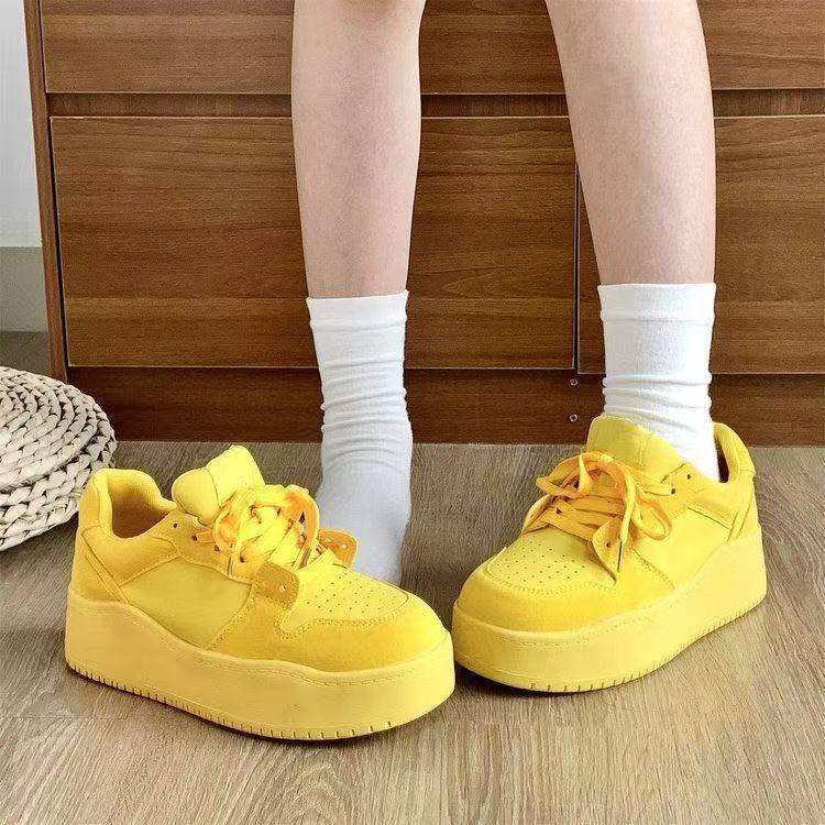 Super fire heightening thick baseplate shoes new spring and summer niche leisure sports dopamine shoes