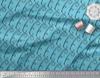 Soimoi Blue Japan Crepe Satin Fabric Tendril & Abstract Print Fabric by the metre 42 Inch