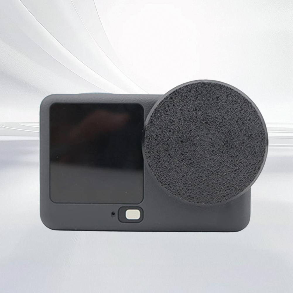 Black Camera Lens Protective Cover For DJI OSMO Action 6 Non Slip Silicone Dust-proof Scratch-resistant Cover