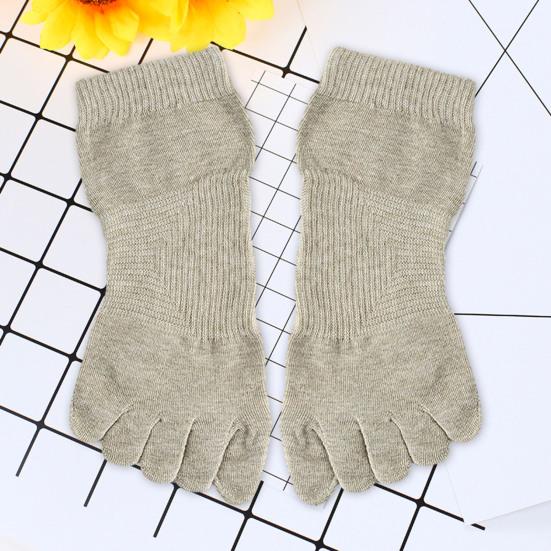 1 Pair Cotton Five Finger Short Socks Women Girl Breathable Sweat-Absorbent Split Toe Socks Casual Pilates Yoga Gym Fitness Sports Socks