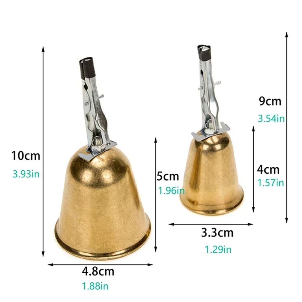 High Quality Iron Copper Fishing Alarm Bells Gold With Clamp Fishing Indicators Fishing Tools Fishing Accessories
