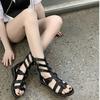Ladies Style Rivet Cutout Back Zip Sandals Versatile Fashion Casual Sandals Summer