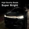 12V Super Bright Led Car Hood Daytime Running Light Strip Scan Lighting Decoration Auto Ambient Neon Lamp Atmosphere Backlight
