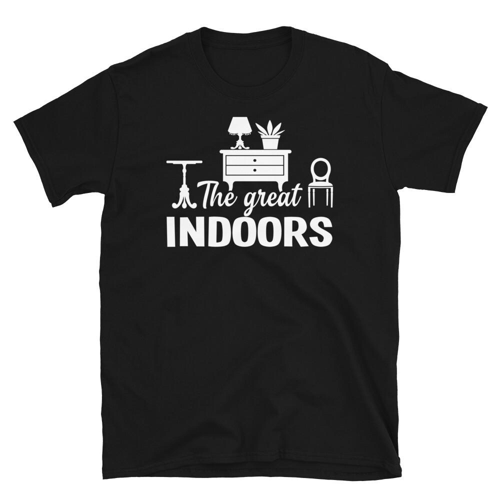 

The Great Indoors Staycation Introvert Isolation ShortSleeve Unisex TShirt Unisex T-Shirt XXL