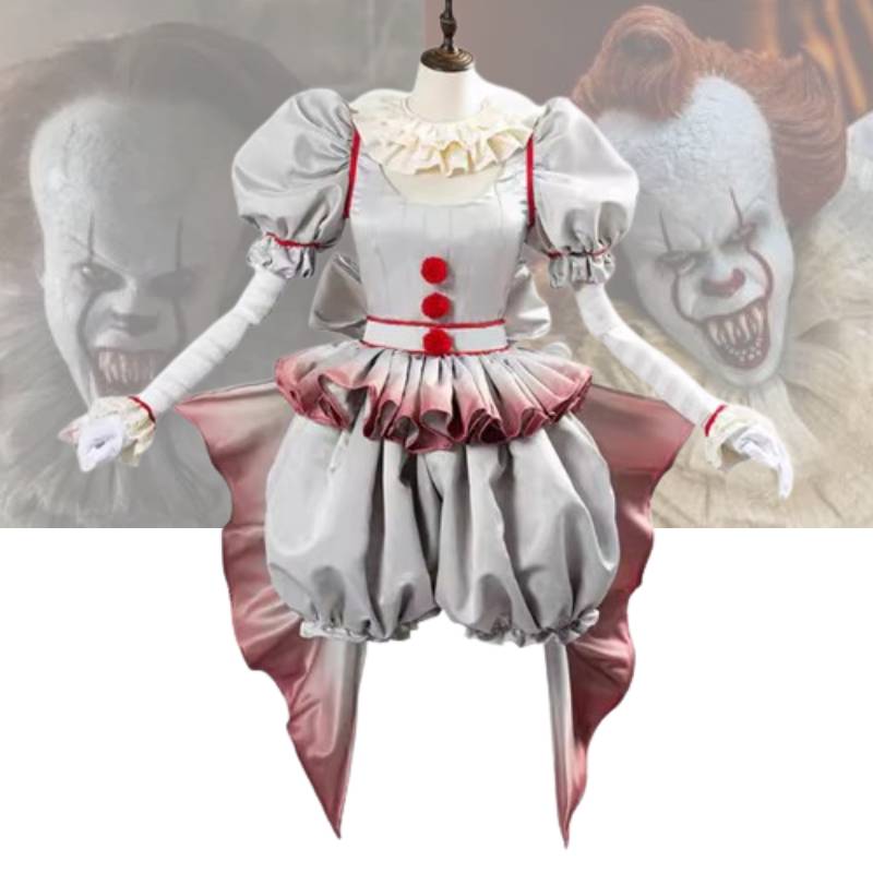 Pennywise Cosplay Terrifier Halloween-kostymer Er Stilige Unike Nøytrale Og