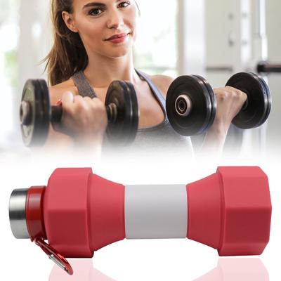 650 ml Wasserflasche mit großem Fassungsvermögen, auslaufsicher, gute Abdichtung, Hantelform, für Fitnessstudio, Fitness, Sport, Wasserkocher