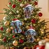 Yousheng Elephant Christmas Ornament 2D Flat Acrylic Elephant Christmas Tree Ornament Gifts for Animal Lovers Women Girls