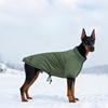 Waterproof Dog Jacket Adjustable Pet Winter Coat with Zipper, Christmas Puppy Snow Jacket Fleece Sweater for Medium Large Dogs