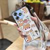 Dirt-resistant Wristband Phone Case For ZTE Blade A73 4G/V50 Smart Anti-knock Cartoon Wrist Strap Phone Holder Soft Case