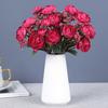 1 Bunch Artificial Camellia Flower Bouquet Realistic Fake Silk Flower