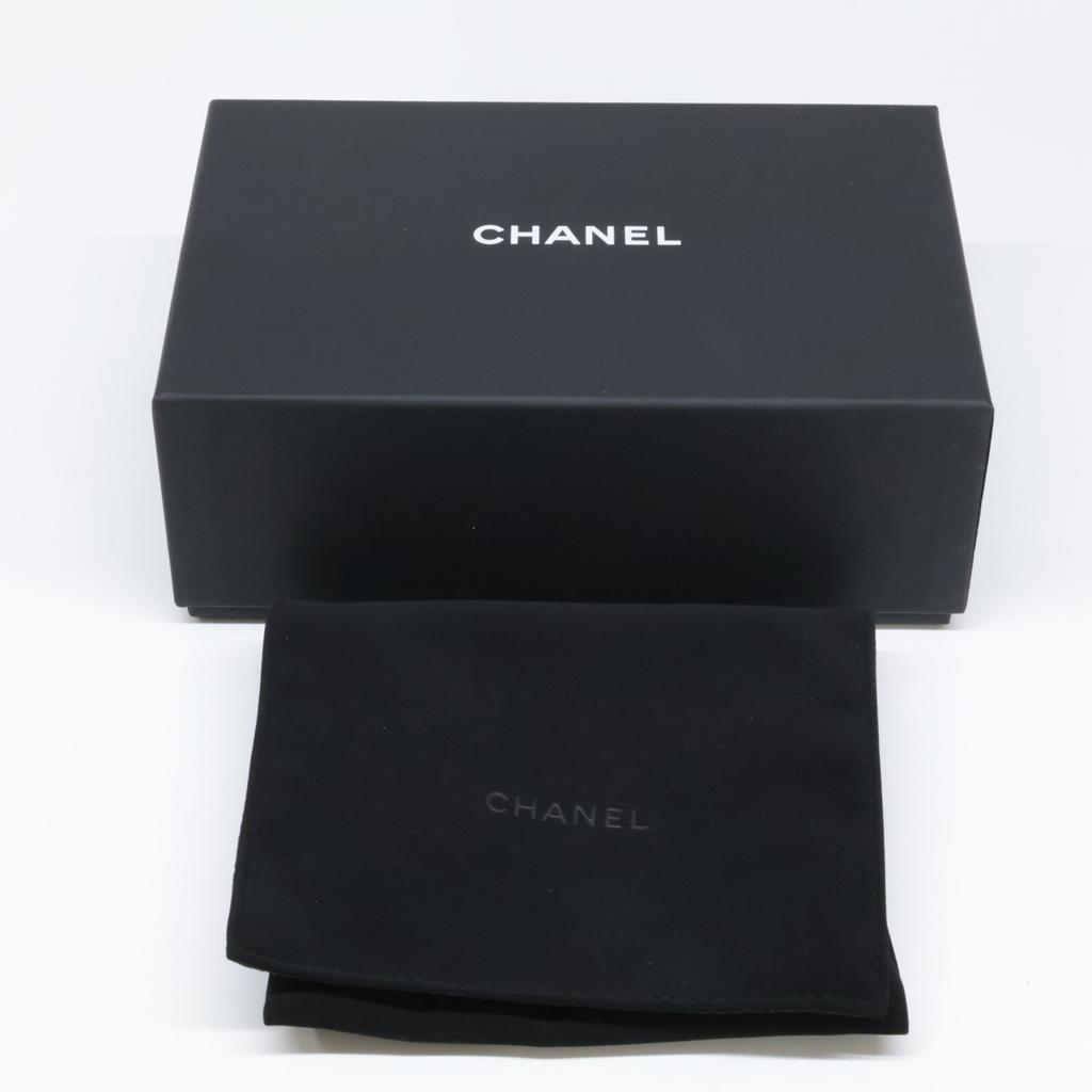 CHANEL AP3808 Matelassé Lambskin Pearl CC Logos Small Flap Wallet Tri-fold wallet (with Coin Pocket) Black/GDHardwareUsed
