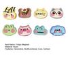 Decorative Resin Fridge Stickers 8Pcs Cartoon Animal Magnets Cute Magnetic Decorations for Refrigerator Whiteboard And Office Creative Ornaments